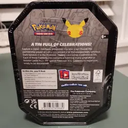 Pokemon Trading Card Game Celebrations Dark Sylveon V Tin 2021 Metal Collectible - Image 3