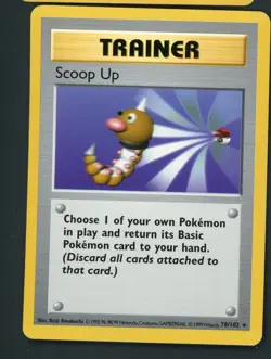Scoop Up 078/102 Base Set (Shadowless) Rare Trainer Pokemon Card LP - Image 1