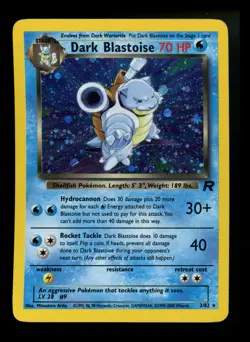 #6 Dark Blastoise 3/82 Team Rocket 2000 Holo Rare WOTC Pokemon Card TCG - Image 1