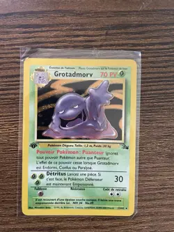 Pokemon Card Muk GROTADMORV Holo 13/62 Fossil FR French Good GD Vintage - Image 1