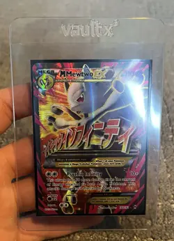 Pokemon Mega Mewtwo EX Ultra Rare Holo TCG Card 160/162 XY Breakthrough - Image 1