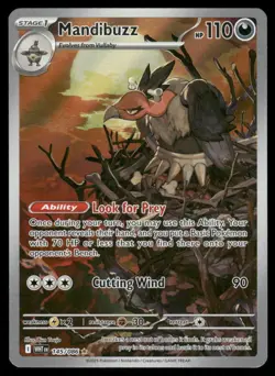 Pokemon Cards Mandibuzz 145/086 White Flare Holo NM - Image 1