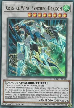 DUPO-EN068 CRYSTAL WING SYNCHRO DRAGON ULTRA RARE NEAR MINT YuGiOh TCG - Image 1