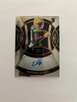 2025 Panini Select - Rookie Signatures Matthew Golden #RSI-MGN Silver Prizm - Image 1
