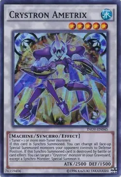 INOV-EN045 Crystron Ametrix Super Rare 1st Edition Near Mint YuGiOh TCG - Image 1