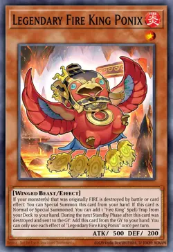 Yugioh! Legendary Fire King Ponix STARLIGHT Rare 2025 tin MP25-EN048 ships 9/5 - Image 1