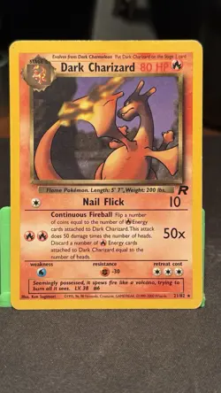 Pokemon Card - Dark Charizard Team Rocket 21/82 Rare HP - Image 1