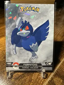 2025 Pokemon Crystal Card Collection Black Dark Edition #083 Farfetch’d Holo - Image 1