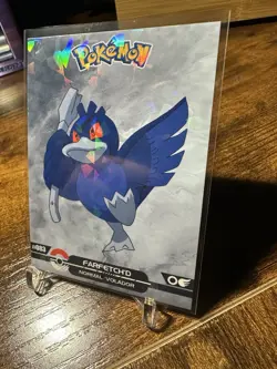 2025 Pokemon Crystal Card Collection Black Dark Edition #083 Farfetch’d Holo - Image 2
