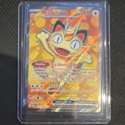 Pokemon Meowth EX Full Art Ultra Rare Holo Card POR 107/088 English - Image 1
