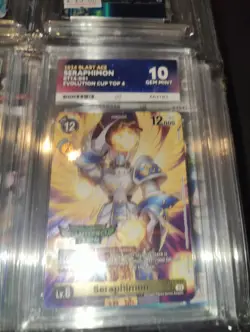 Seraphimon BT14-041 Evolution Cup Top 4 ACE Graded 10 Digimon Card English - Image 1