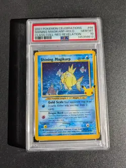 2021 Pokemon Celebrations Shining Magikarp Card 66/64 PSA 10 Gem Mint - Image 1