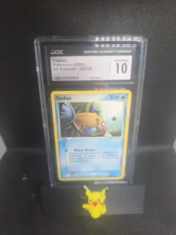 CGC 10 Fishing For Feebas 50/106 EX Emerald 2005 Pokemon Card - Image 1