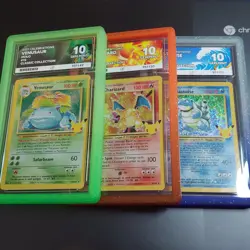 Celebrations Charizard 4, Blastoise, Venusaur ACE 10 Sequential Pokemon Card Set - Image 1