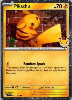 Pikachu - (Cosmo Holo) Promo Miscellaneous Cards & Products 051/162 NM - Image 1