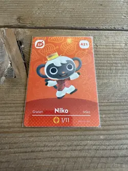 Niko SP #421 - Animal Crossing Amiibo Card Series 5 - Near Mint - Image 3