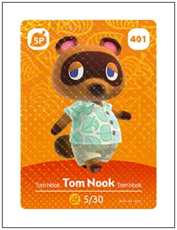 401 Tom Nook, Animal Crossing Amiibo Card - Series 5, Authentic, NM - Image 1