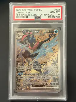Pokemon Greninja ex #132 SV Promo PSA 10 GEM MINT - Image 1