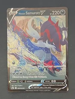Pokemon Card Hisuian Samurott V SWSH239 Black Star Promo - Near Mint - Image 1
