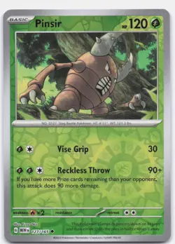 Pinsir 127/165 Uncommon 151 Pokemon Reverse Holo Near Mint - Image 1