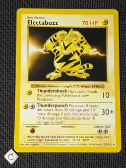 Electabuzz 20/102 - Shadowless Base Set Non-Holo Rare Pokemon TCG LP - Image 1