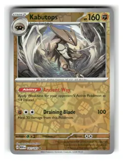 Kabutops 141/165 Rare 151 Pokemon Reverse Holo Near Mint - Image 1