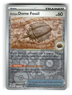 Antique Dome Fossil 152/165 Common 151 Pokemon Reverse Holo Near Mint - Image 1