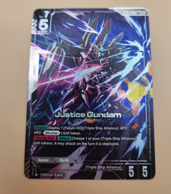 Justice Gundam Alternate Art Foil - GD01-066 LR+ NM - Gundam TCG Card Game - Image 3
