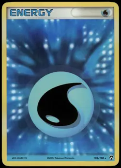 Pokemon Water Energy Rare Power Keepers 105/108 NM Holo - Image 1