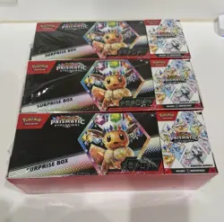 Pokemon TCG Prismatic Evolutions Surprise Box & Booster Bundle LOT OF 3 ✅SEALED - Image 1