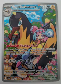 Pokemon Iono's Kilowattrel Illustration Rare SV09: Journey Together 163/159 - Image 1