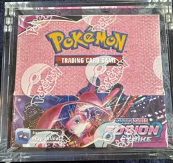 Pokemon Sword & Shield: Fusion Strike Booster Box "Case Fresh" In Acrylic Case - Image 1