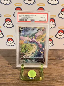 Aerodactyl V 180/196 Full Alt Art Lost Origin Pokemon - PSA 10 GEM MT - Image 1
