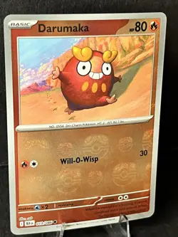 Darumaka 013/086 MASTER BALL Reverse Holo Pokemon Black Bolt NM - Image 3