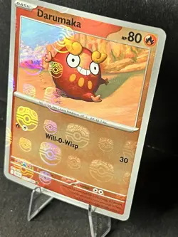 Darumaka 013/086 MASTER BALL Reverse Holo Pokemon Black Bolt NM - Image 4