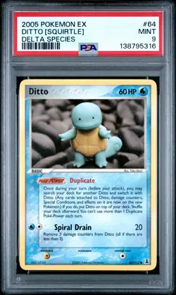 Ditto (Squirtle) - Pokemon Delta Species #64 PSA 9.0 - Image 1