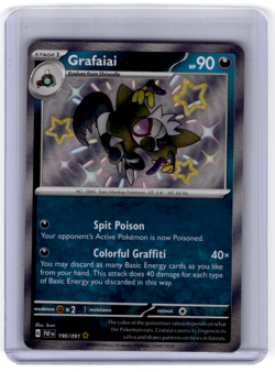 Pokemon TCG Grafaiai 190/091 SV: Paldean Fates Shiny Rare NM - Image 1
