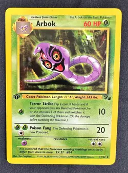 Pokemon 1999 ARBOK 31/62 Fossil Rare 1st Edition - Never Played - Image 1