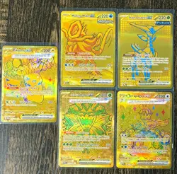 Pokemon Prismatic Evolutions FULL GOLD SET - Pikachu NEAR MINT SECRET RARE - Image 1