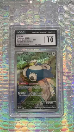 CGC GM10 Sealed Snorlax SVP 051 Promo S&V Pokemon Card Holo Full Art NM - Image 1