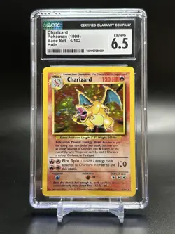 CGC 6.5 Charizard 1999 Base Set 4/102 Holo Pokemon Card - Image 1