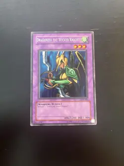 Dragoness the Wicked Knight LOB-086 Rare Unlimited Yugioh LP - Image 1
