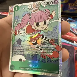 2025 One Piece Legacy of the Master Perona Super Rare #OP12-034 NM - Image 2