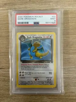 Pokemon Dark Dragonite Card 22/82 PSA 9 Mint, 2000 Team Rocket *Non Holo* - Image 1