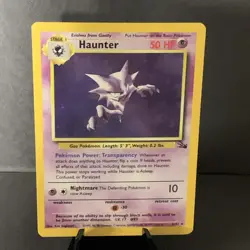 Pokemon TCG: Haunter 6/62 Fossil Set Unlimited Holo VTG WOTC LP Rare Card - Image 1