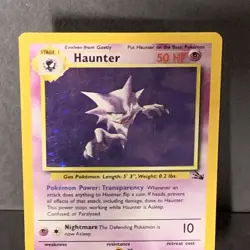 Pokemon TCG: Haunter 6/62 Fossil Set Unlimited Holo VTG WOTC LP Rare Card - Image 3