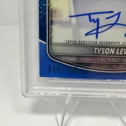 2025 Bowman - Chrome Prospect Mega Box Autographs Tyson Lewis #BMA-TLE Blue Mojo - Image 2