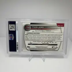 2025 Bowman - Chrome Prospect Mega Box Autographs Tyson Lewis #BMA-TLE Blue Mojo - Image 3