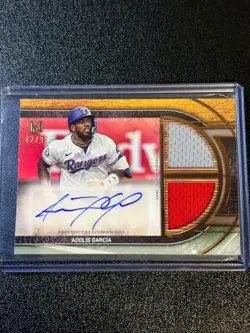 2025 Topps Museum Collection Adolis Garcia Signature Swatches Dual Patch Auto/99 - Image 1