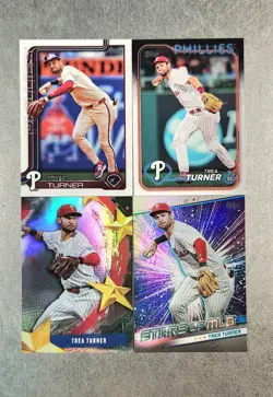 2024- 2025 Topps Series Stars Of MLB Trea Turner Philadelphia Phillies Lot /4 - Image 1